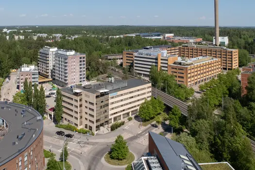 Bild på fasaden till lokalerna på Kaupintie 5, Helsinki (Lassila)
