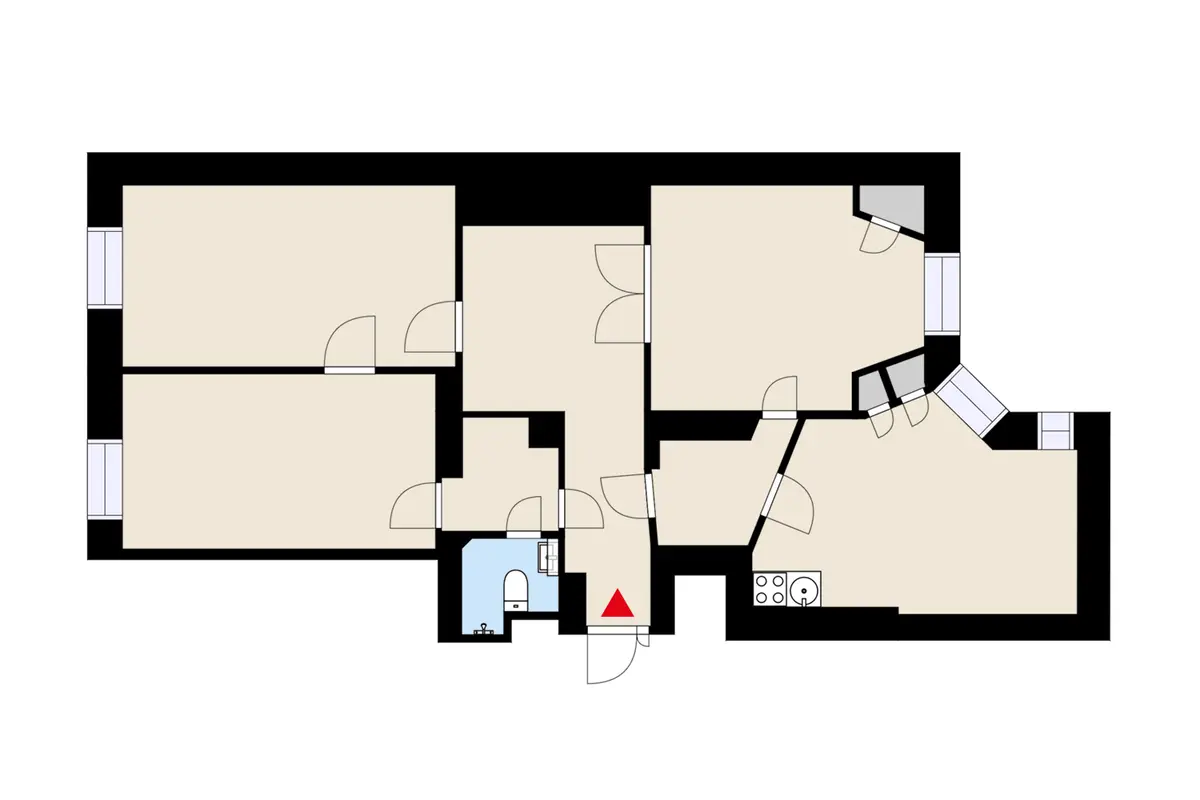 Toimitilan pohjakuva osoitteessa Kalevankatu 28, Helsinki (Kamppi)