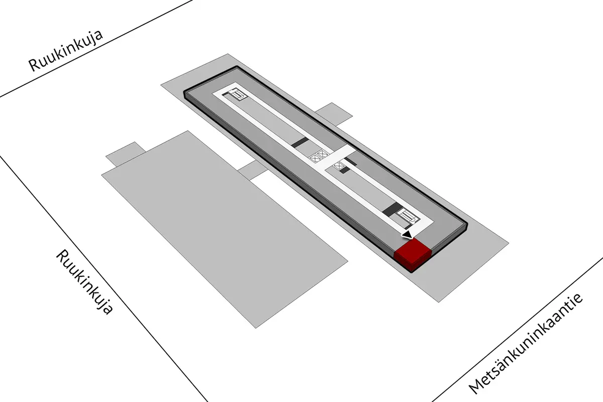 Toimitilan pohjakuva osoitteessa Metsänkuninkaantie 3, Oulu (Hiironen)