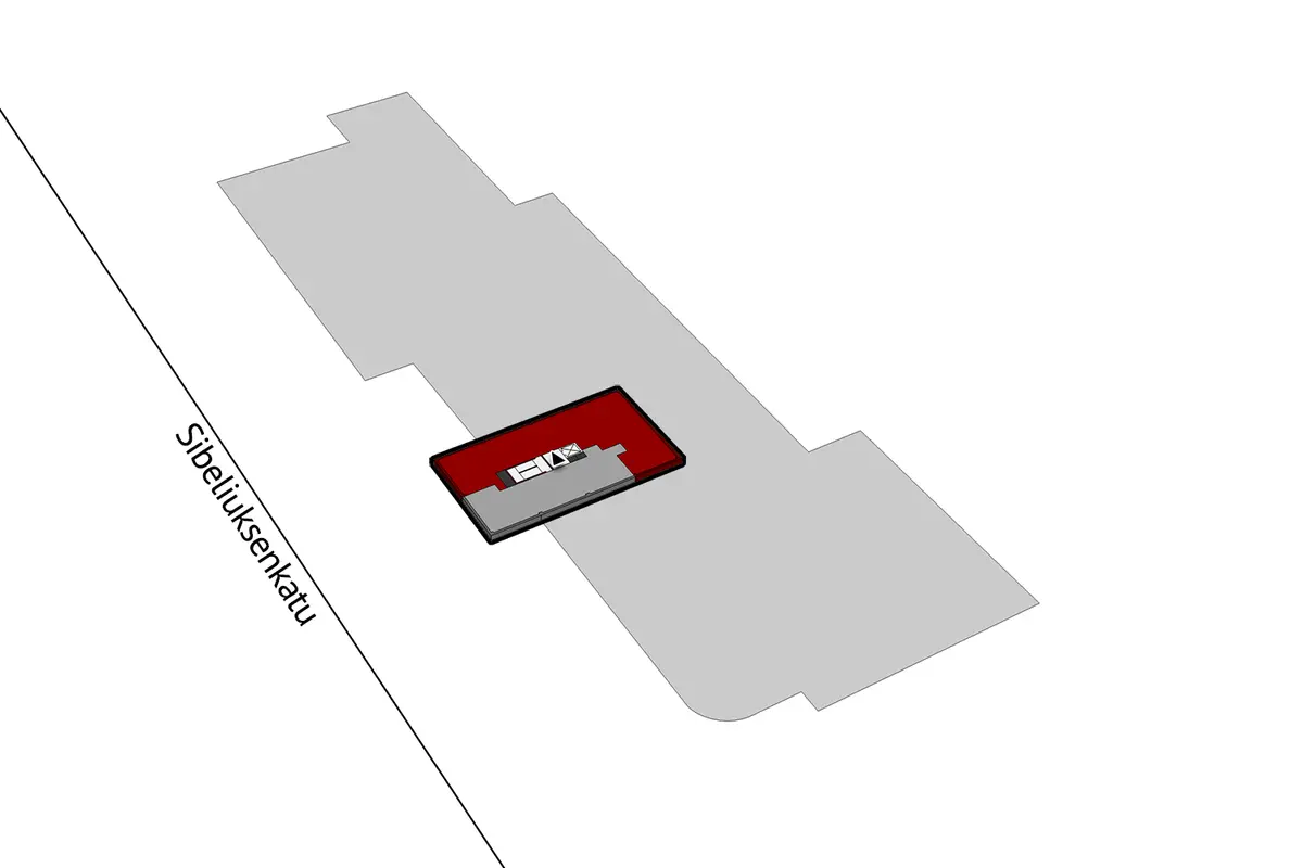Järvenpään Sibeliuksenkatu 18-22, 6. kerroksen 188 m2 toimitilan sijaintikuva.