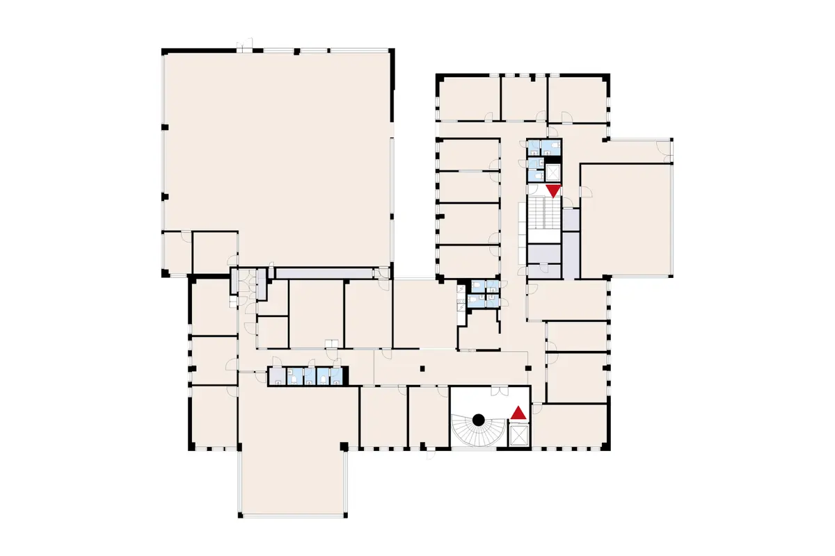 Planritning över lokalerna på Hatanpään valtatie 18, Tampere (Ratina)