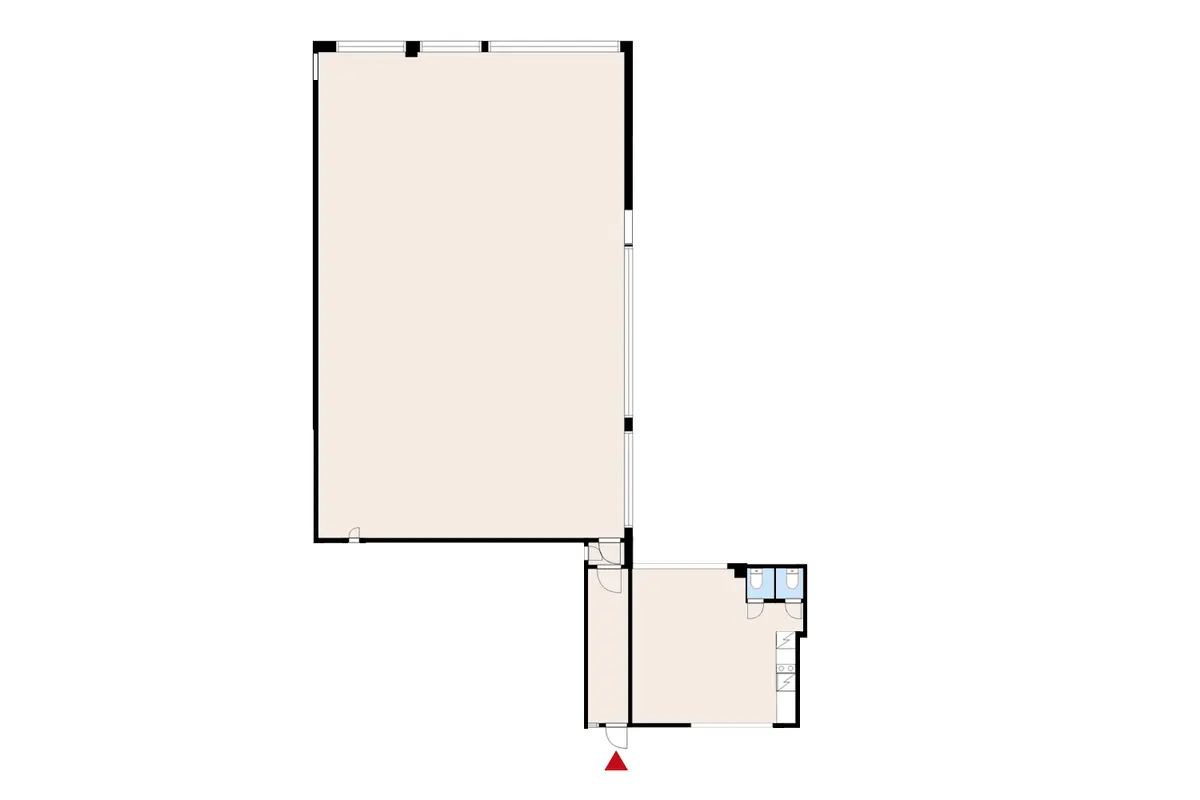 Planritning över lokalerna på Hatanpään valtatie 18, Tampere (Ratina)