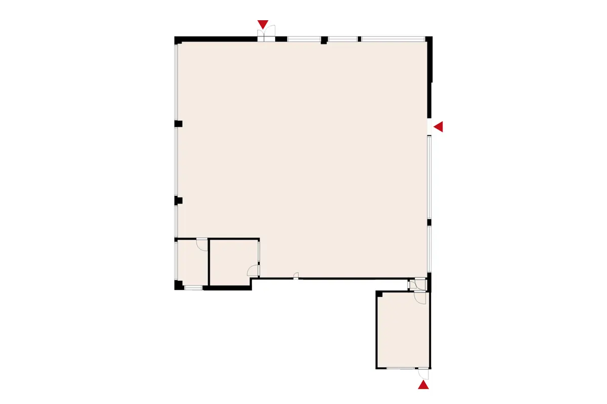 Planritning över lokalerna på Hatanpään valtatie 18, Tampere (Ratina)
