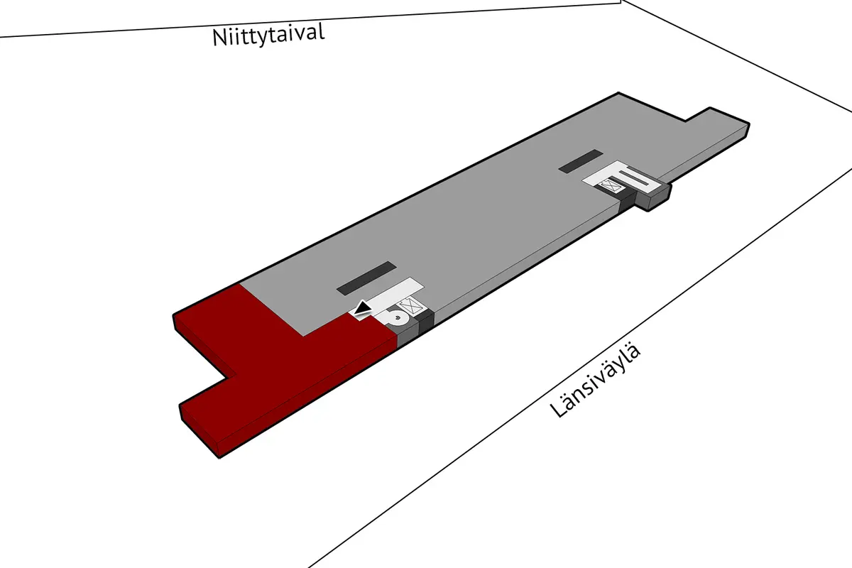 Toimitilan pohjakuva osoitteessa Niittytaival 13, Espoo (Niittykumpu)