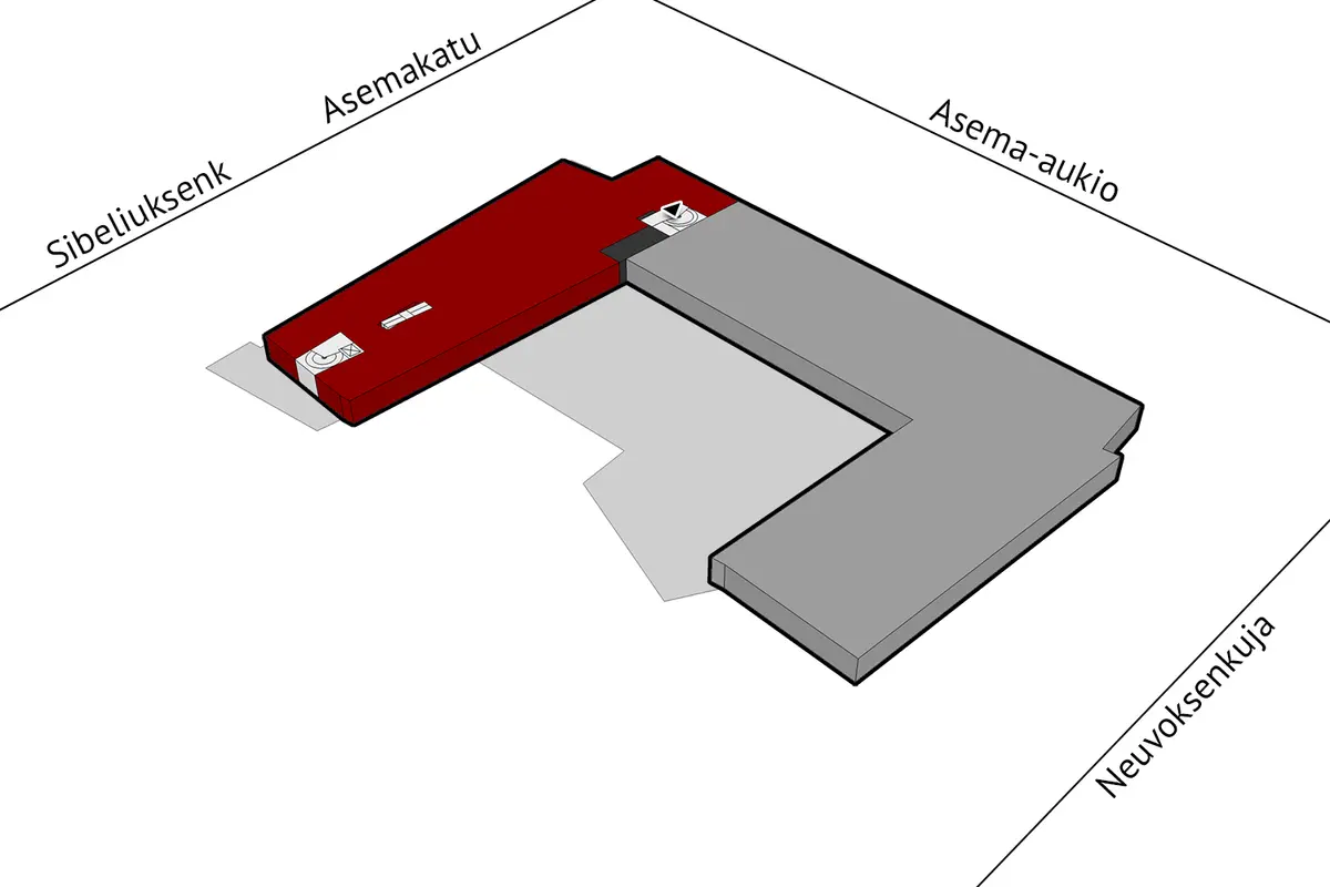 Toimitilan pohjakuva osoitteessa Asemakatu 4, Järvenpää (keskusta)