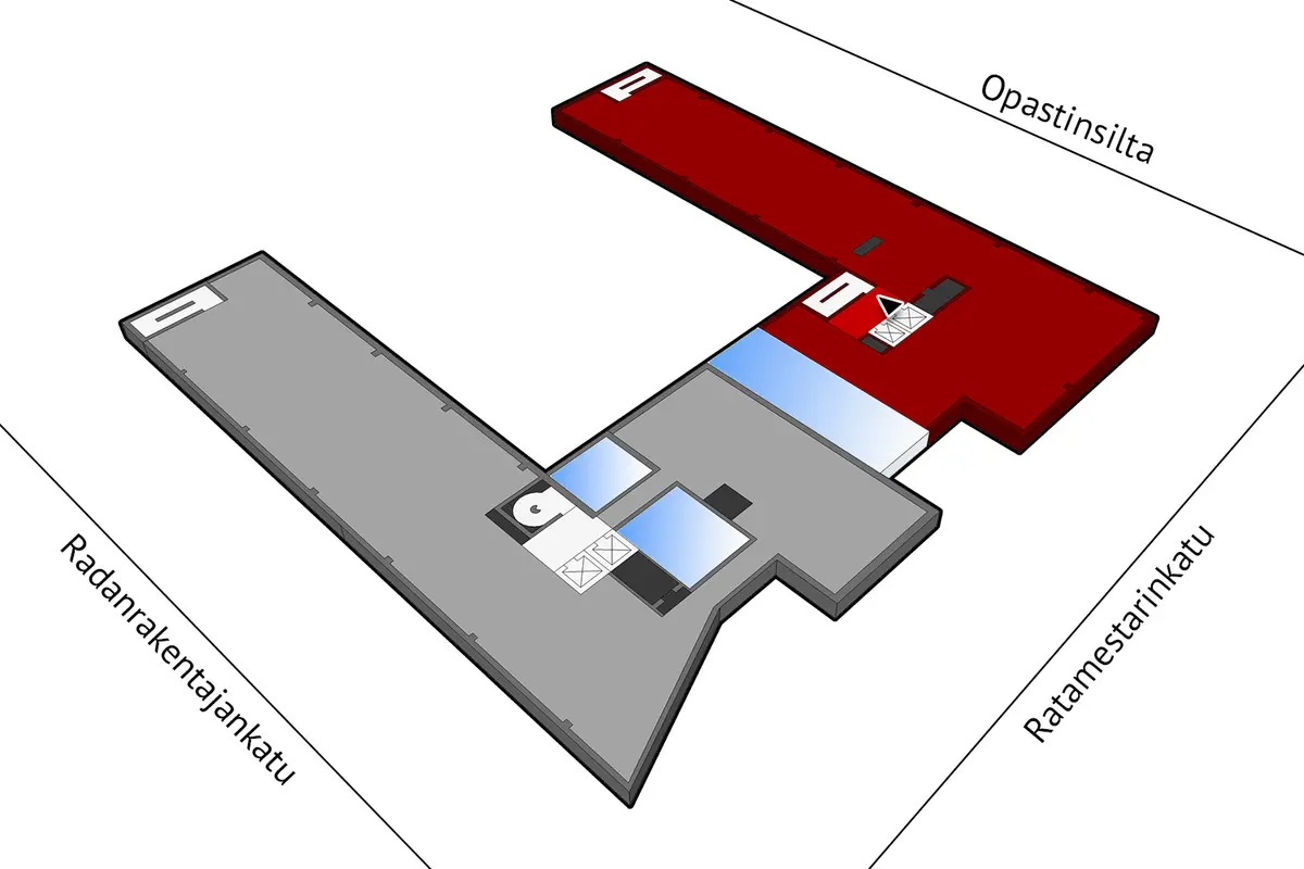 Toimitilan pohjakuva osoitteessa Ratamestarinkatu 7a, Helsinki (Pasila)