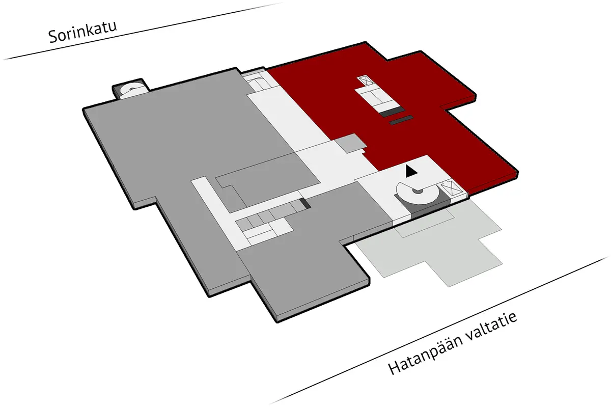 Toimitilan pohjakuva osoitteessa Hatanpään valtatie 18, Tampere (Ratina)