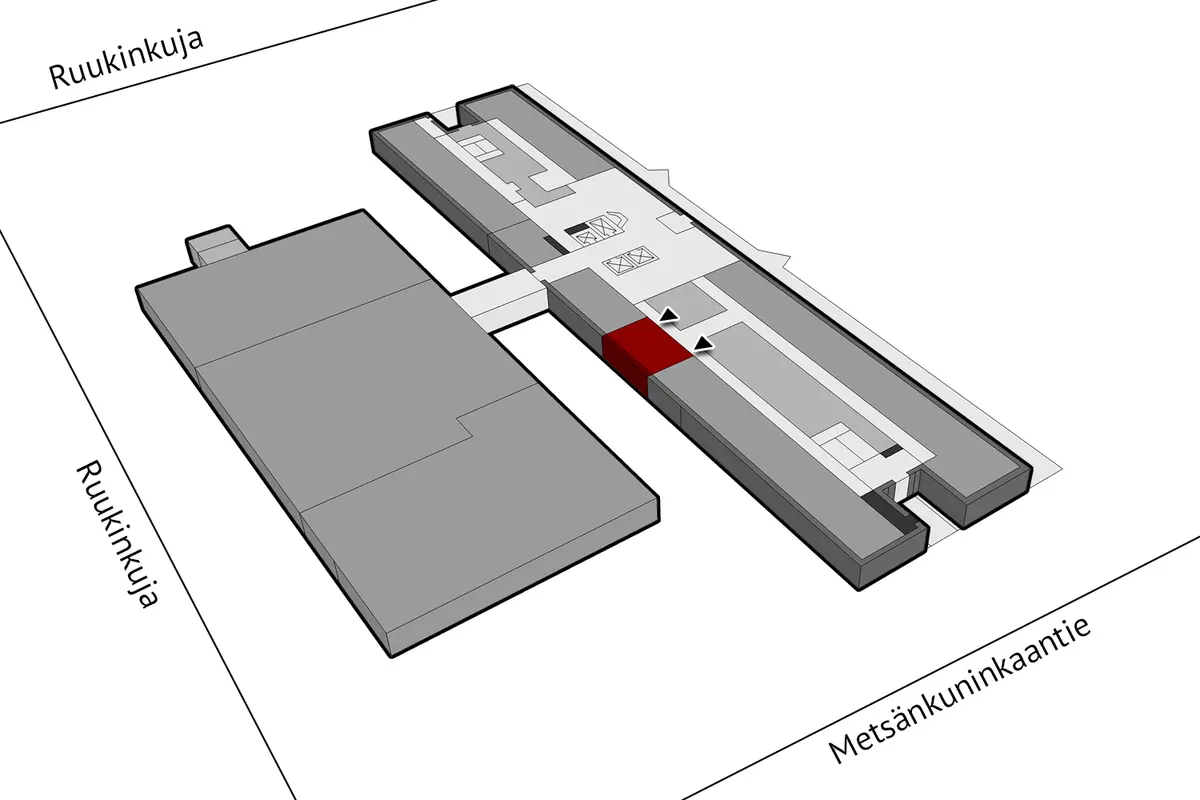 Toimitilan pohjakuva osoitteessa Metsänkuninkaantie 3, Oulu (Hiironen)