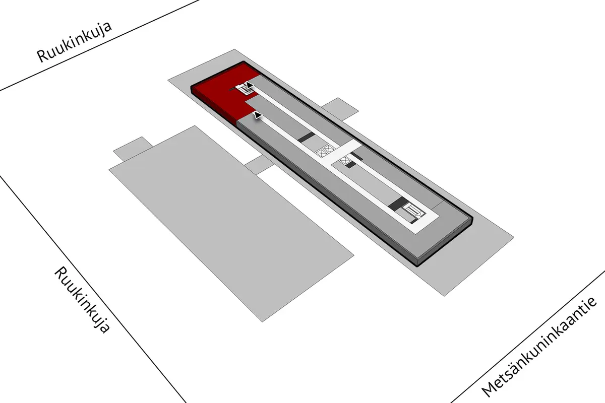 Toimitilan pohjakuva osoitteessa Metsänkuninkaantie 3, Oulu (Hiironen)