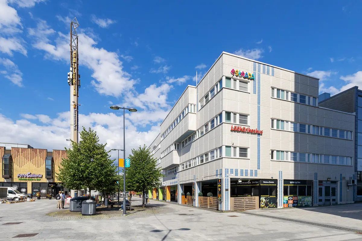Kuva toimitilan julkisivusta osoitteessa  Tinurinkuja 4, Espoo (Leppävaara)