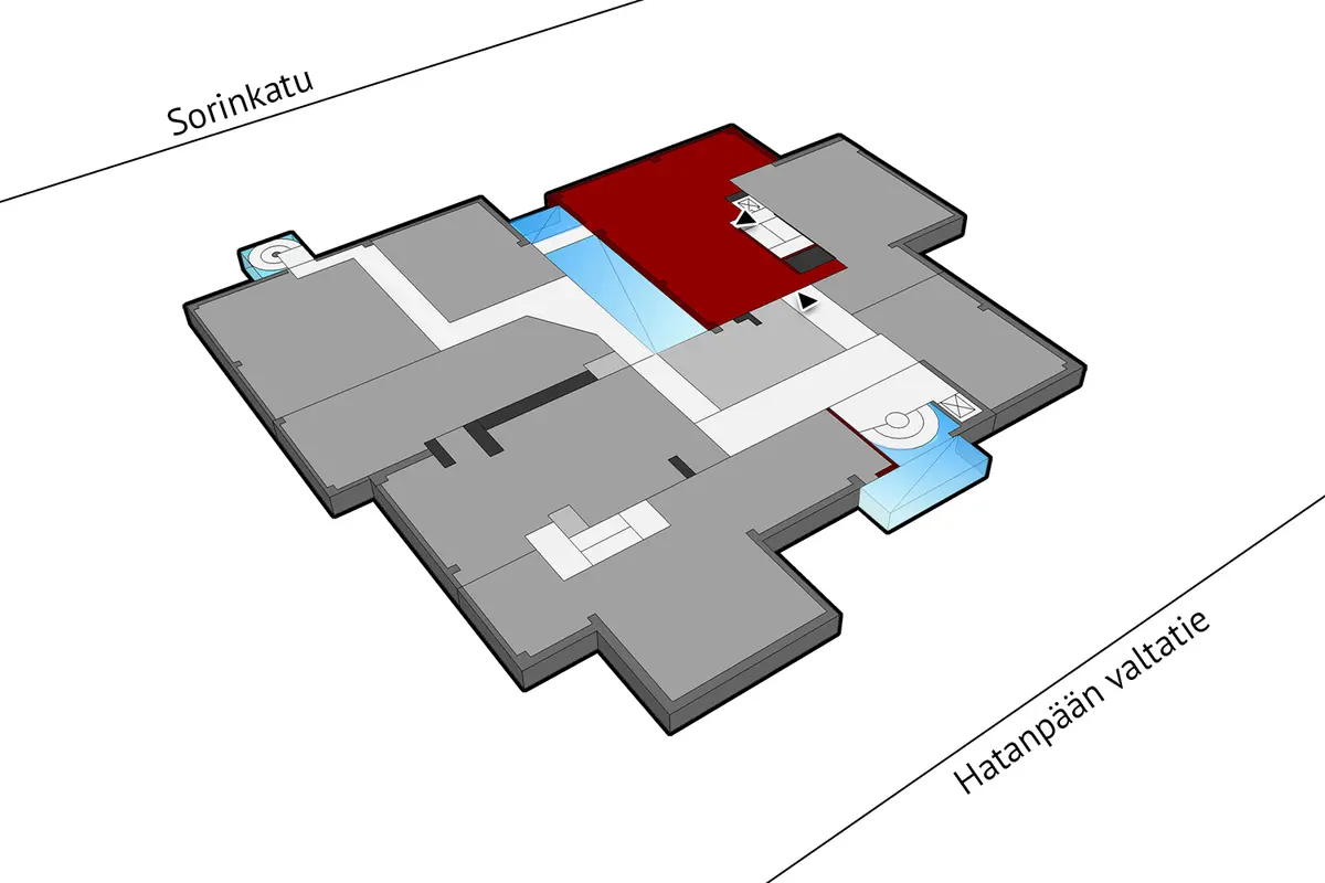 Toimitilan pohjakuva osoitteessa Hatanpään valtatie 18, Tampere (Ratina)