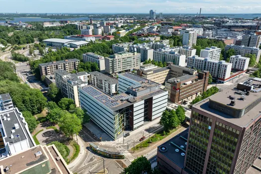 Kuva toimitilan julkisivusta osoitteessa Ratamestarinkatu 7a, Helsinki (Pasila)