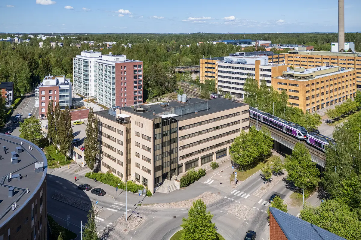Kuva toimitilan julkisivusta osoitteessa  Kaupintie 5, Helsinki (Lassila)