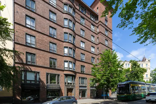 Kuva toimitilan julkisivusta osoitteessa Laivasillankatu 14, Helsinki (Ullanlinna)