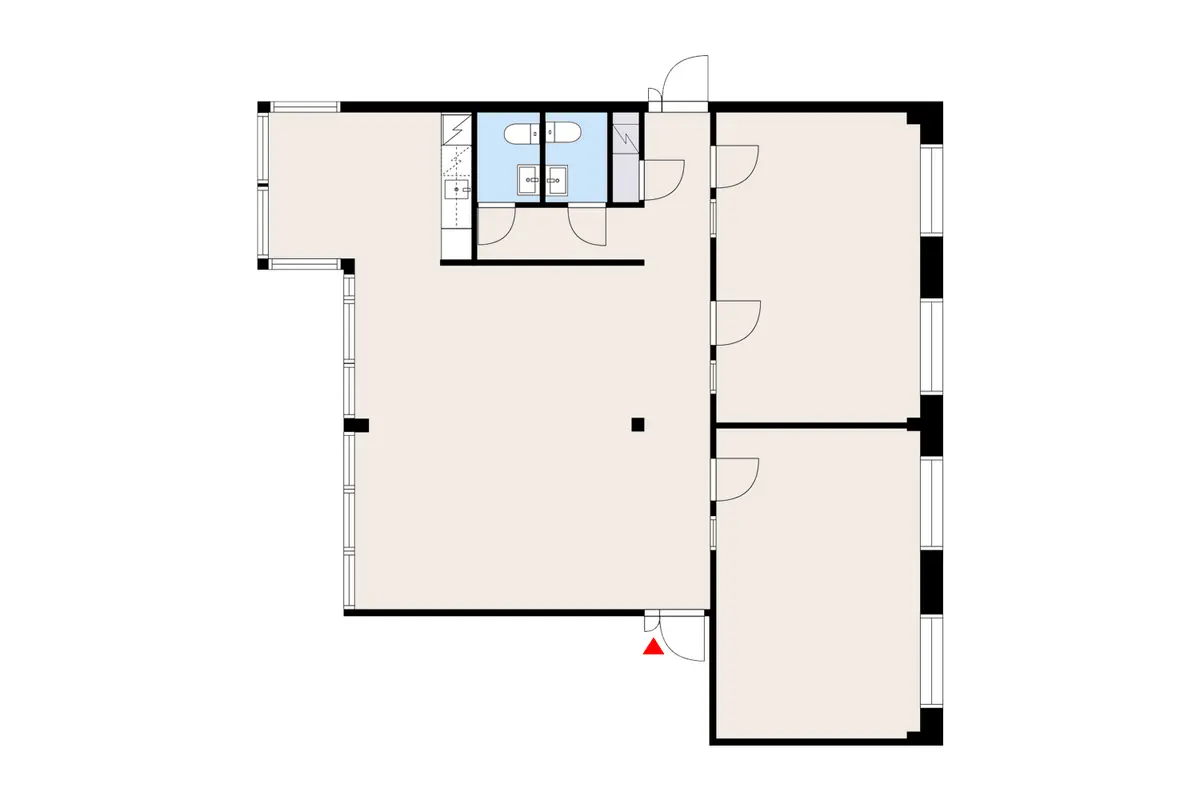 Floor plan of the premises at Ansatie 6a, Vantaa (Aviapolis)