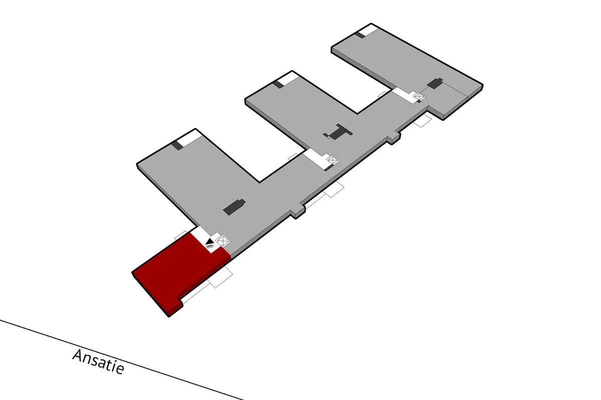 Floor plan of the premises at Ansatie 6a, Vantaa (Aviapolis)