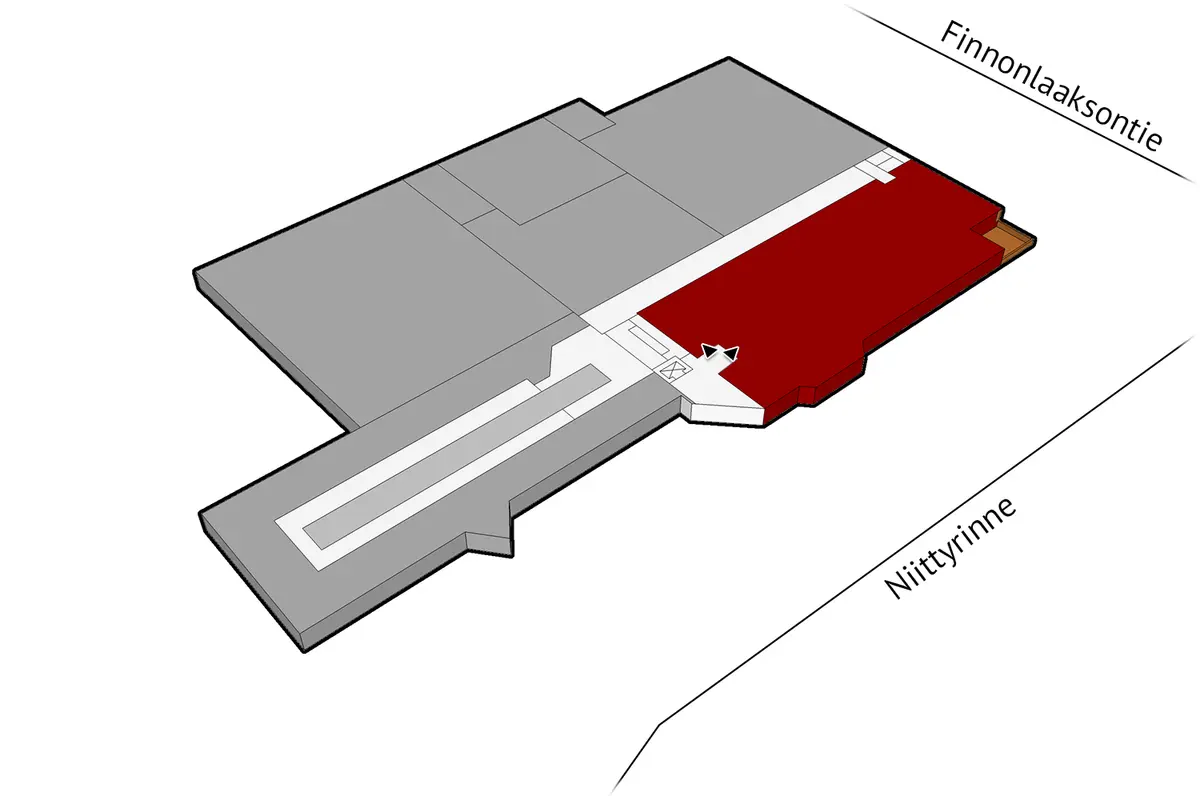 Toimitilan pohjakuva osoitteessa Niittyrinne 7, Espoo (Yli-Finnoo)