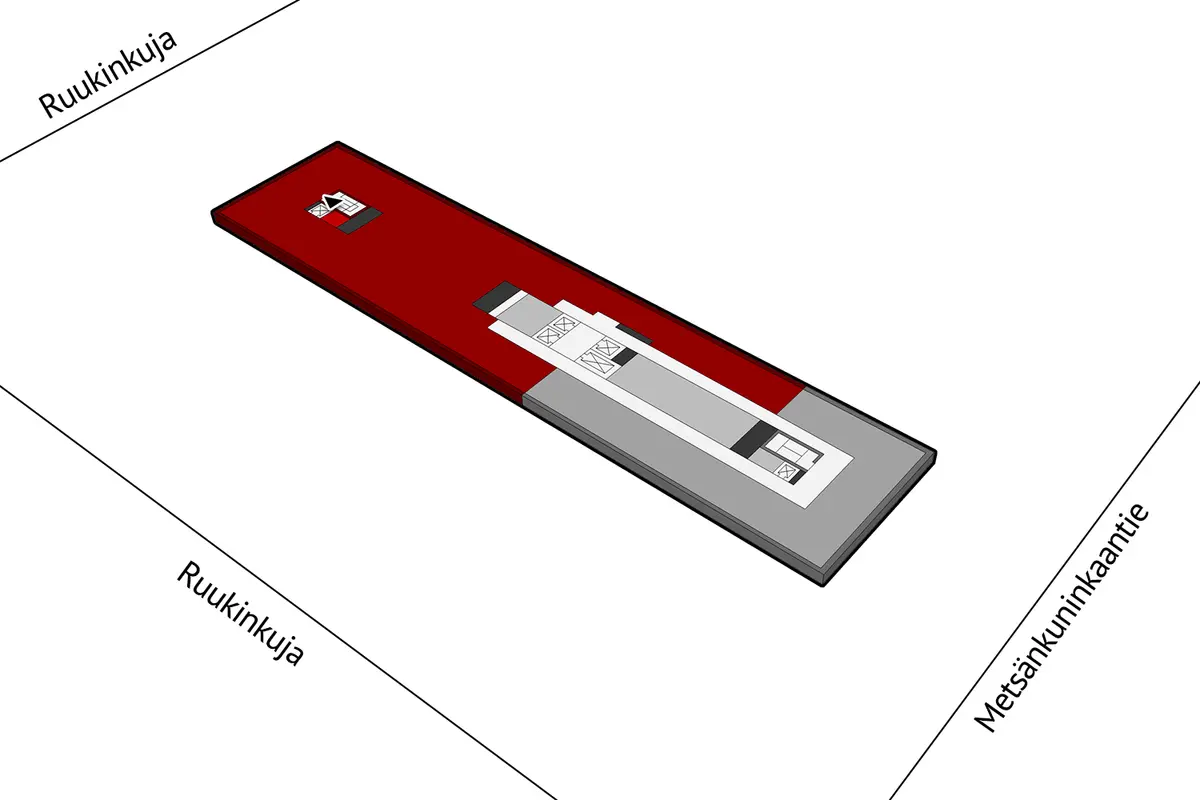 Toimitilan pohjakuva osoitteessa Metsänkuninkaantie 3, Oulu (Hiironen)