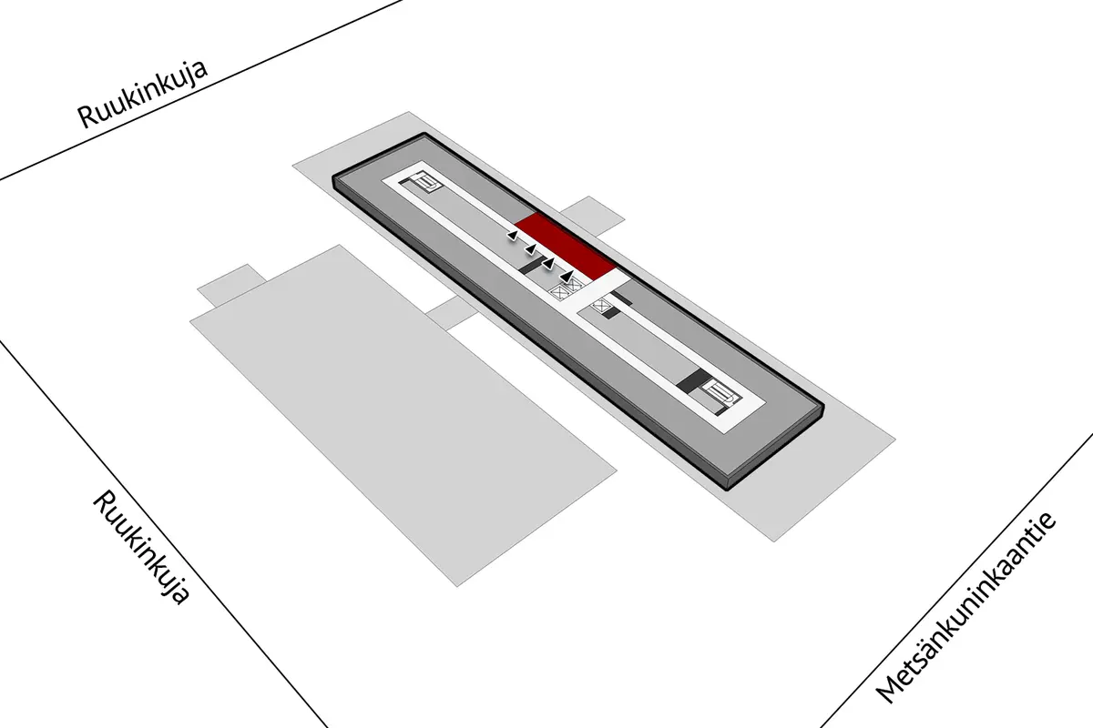 Toimitilan pohjakuva osoitteessa Metsänkuninkaantie 3, Oulu (Hiironen)