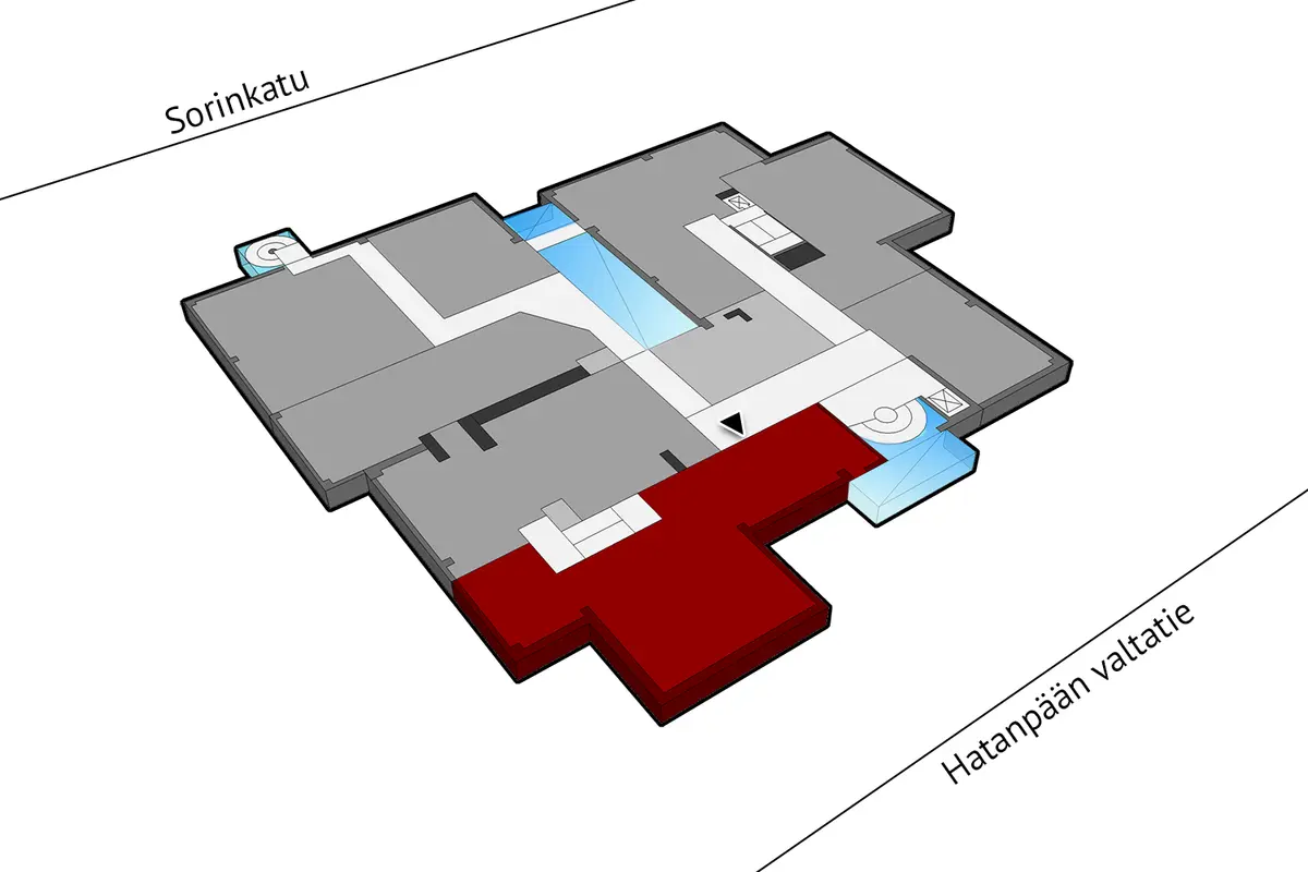Toimitilan pohjakuva osoitteessa Hatanpään valtatie 18, Tampere (Ratina)