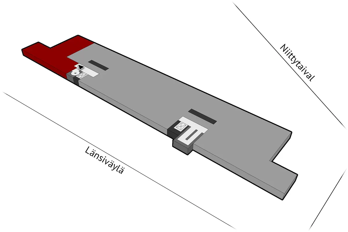 Floor plan of the premises at Niittytaival 13, Espoo (Niittykumpu)