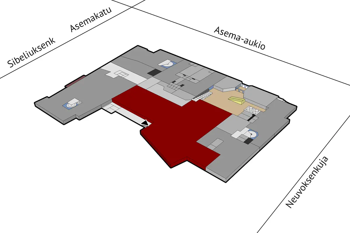 Toimitilan pohjakuva osoitteessa Asemakatu 4, Järvenpää (keskusta)
