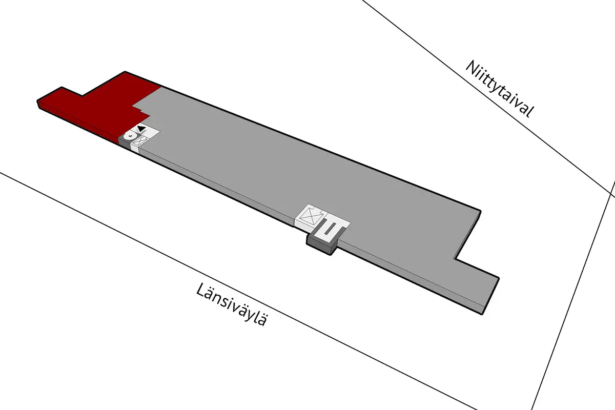 Floor plan of the premises at Niittytaival 13, Espoo (Niittykumpu)