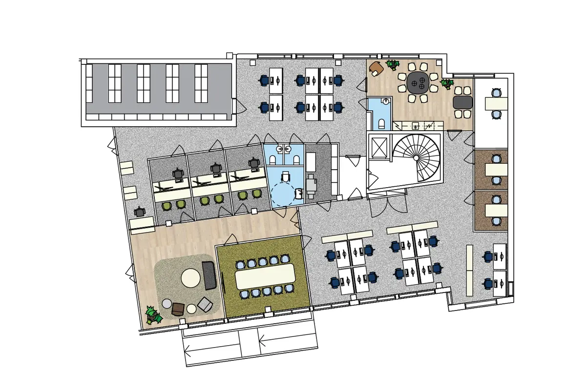 Planritning över lokalerna på Asemakatu 4, Järvenpää (keskusta)