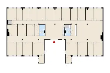 Helsingin Lönnrotinkatu 11, 5. kerroksen 587m2 toimitilan pohjakuva.