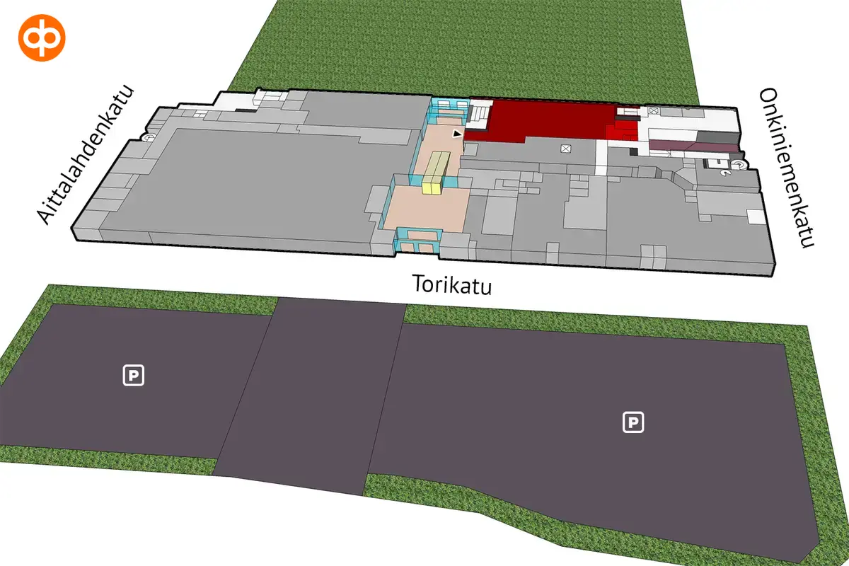 Sastamalan Torikatu 1, 1st floor 297 m² retail premises location image. 