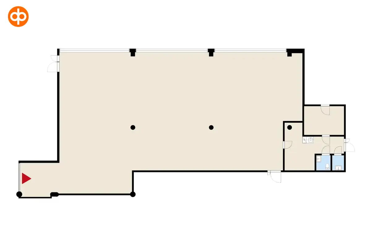 Sastamalan Torikatu 1, 1st floor 297 m² premises floor plan. 