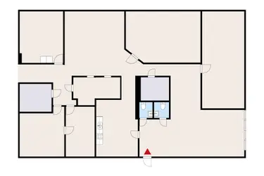 Lauttakylänkatu 4, Huittinen. Floor plan of the 322,5 m² office space on the 2nd floor. 