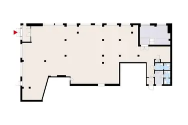 Satamakatu 13 a, Kuopio. Street level 510 m² retail premises floor plan. 