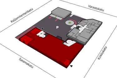 Kuopion Satamakatu 13 a, street level 510 m² premises location image. 