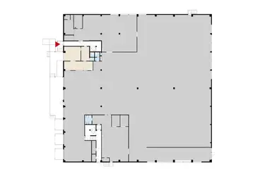 Vantaan Meiramitie 3, 1. kerroksen 2485 m2 tilan pohjakuva.