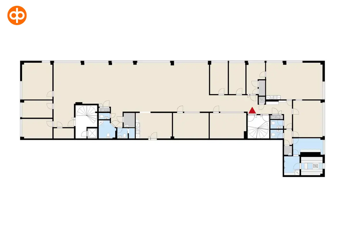 Vantaan Meiramitie 3, 2. kerroksen 2485 m2 tilan pohjakuva.