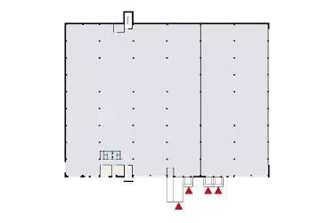 Silvastintie 1, Vantaa, floor plan of the 4807 m2 office space on the 1st floor.