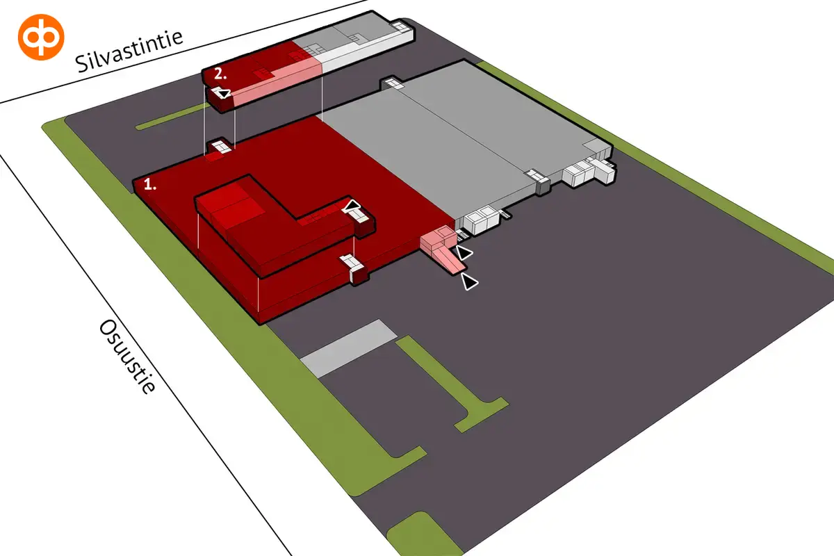 Location map of Vantaa Silvastintie 1, office space 3216 m2 / 1-2 floors.