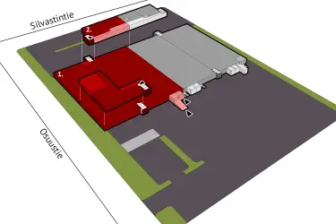 Location map of Vantaa Silvastintie 1, office space 3216 m2 / 1-2 floors.